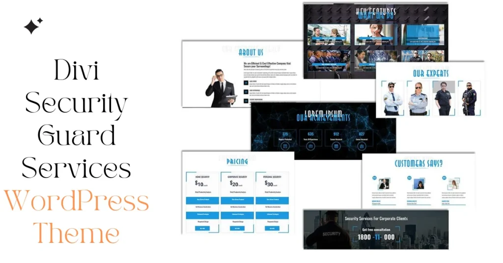 Divi Security Guard Services WordPress Themes