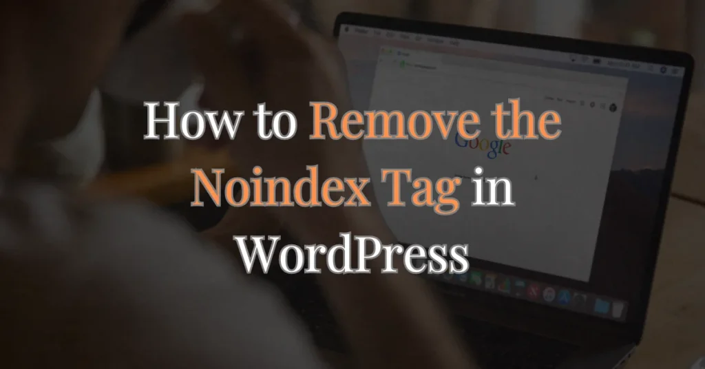 Remove the Noindex Tag in WordPress