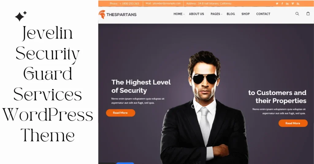 Jevelin Security Guard Services WordPress Themes