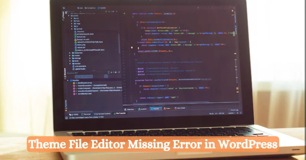 Theme File Editor Missing Error in WordPress