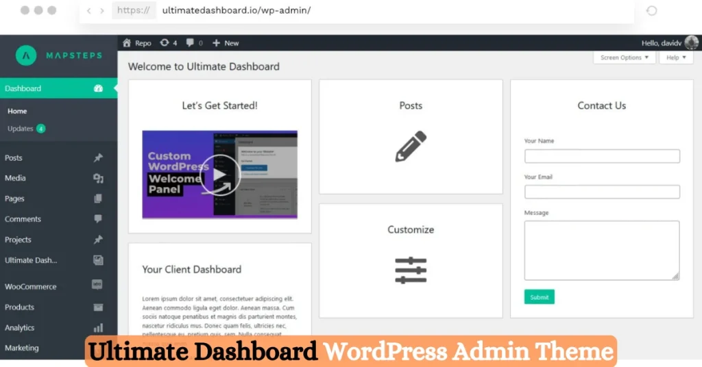 Ultimate Dashboard WordPress Admin Themes