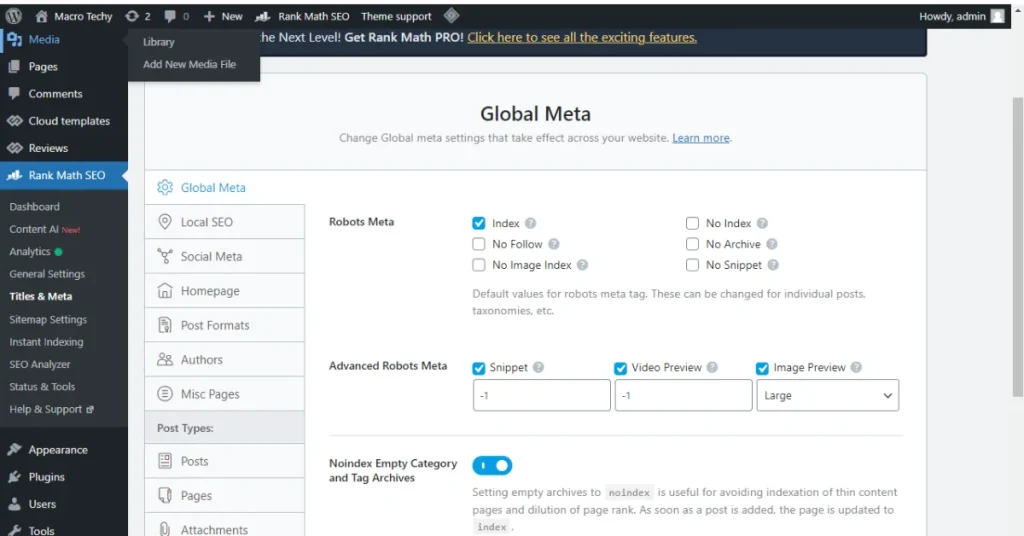 Configuring SEO Plugins to Remove the Noindex Tag in WordPress