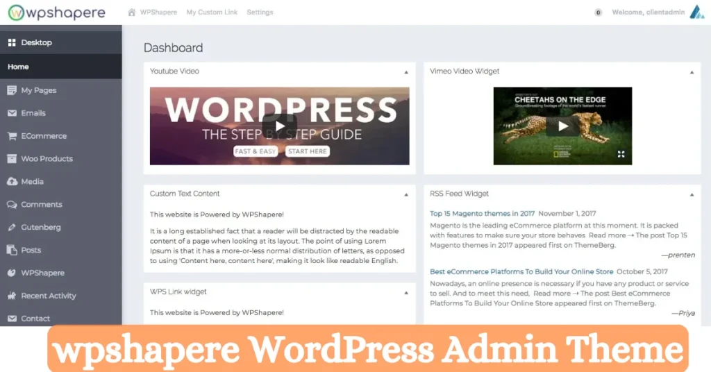 wpshapere WordPress Admin Themes For Better