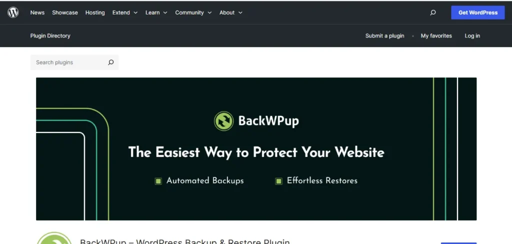 BackWPup Backup Plugin for Your WordPress Site