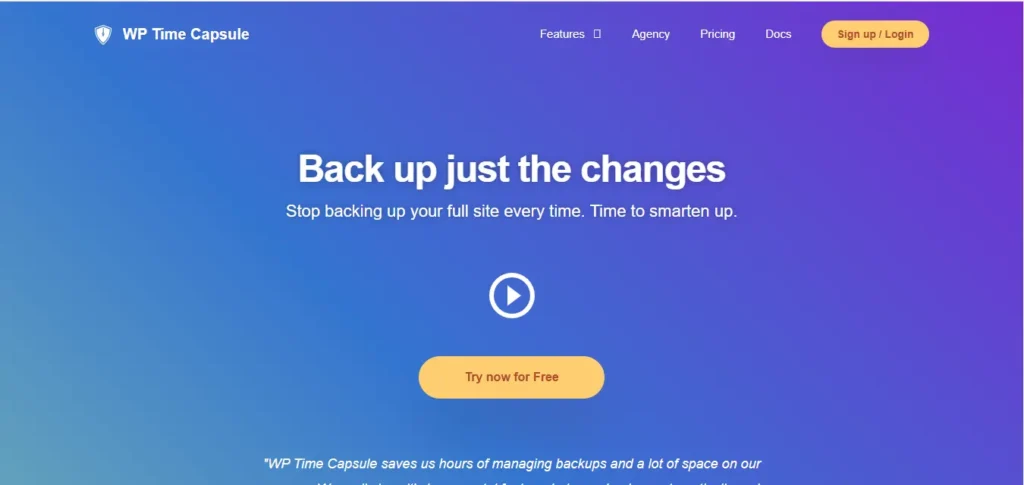 WP Time Capsule Backup Plugin for Your WordPress Site